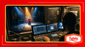 Cue de iluminação teatral e o timing da narrativa visual